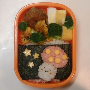 簡単キャラ弁☆きのこちゃんのお弁当♪